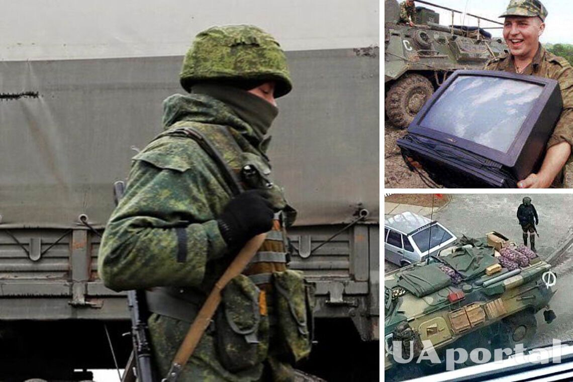 Russian army transports loot