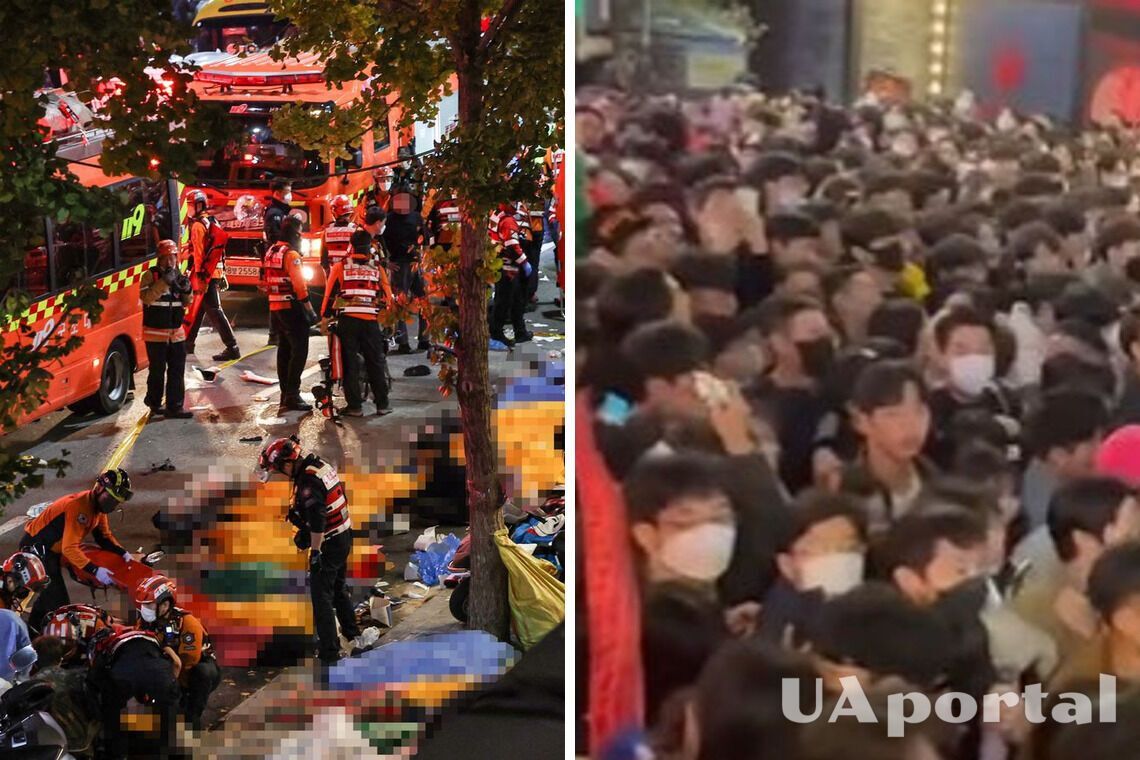 Были раздавлены толпой: во время празднования Хэллоуина в Южной Корее погибли по меньшей мере 120 человек (фото)