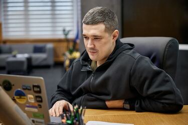 Михайло Федоров за роботою