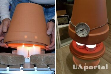 Як зробити обігрівач для кімнати із свічки та горщиків