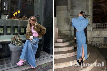 Довгі джинсові спідниці повертаються в моду