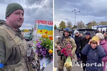 Жителі Богуславки на Харківщині зустрічають ЗСУ