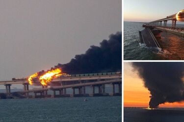 Палає Кримський міст, пошкоджено дорожнє полотно