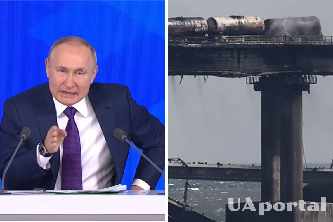 Путин официально обвинил Украину в подрыве Крымского моста