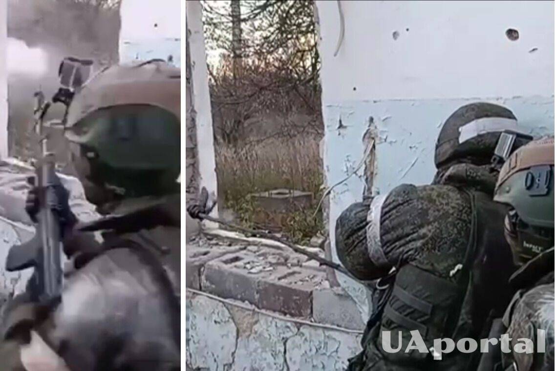 Окупанти шукають бійця ЗСУ у дзеркалі на палці, у яке влучив український солдат