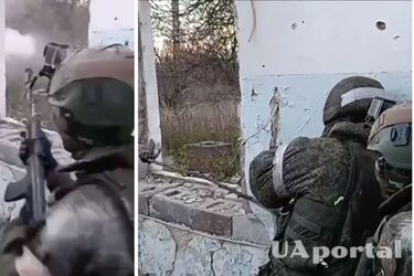 Окупанти шукають бійця ЗСУ у дзеркалі на палці, у яке влучив український солдат
