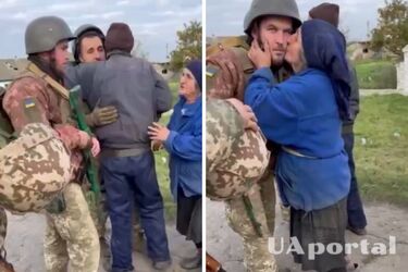 Жители села Брускинское встречают воинов ВСУ и рассказали о зверствах оккупантов