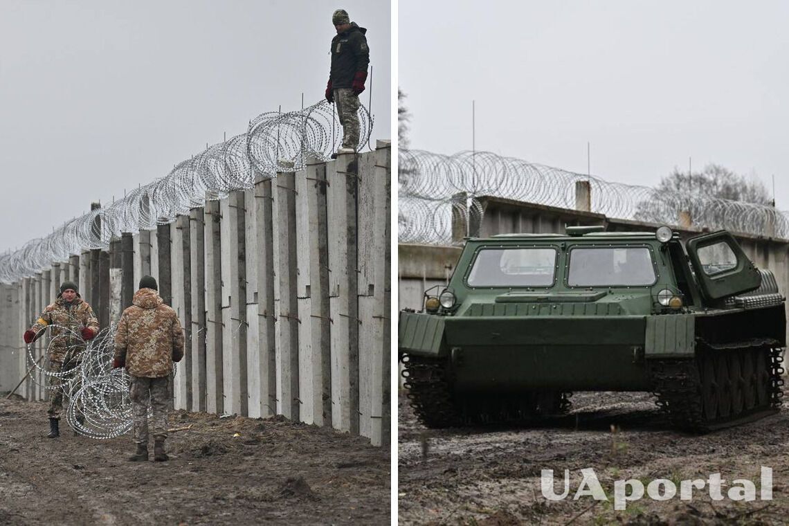 'Ров, насыпь, железобетонный забор': у Зеленского показали стену, которую строят на границе с Беларусью (фото)