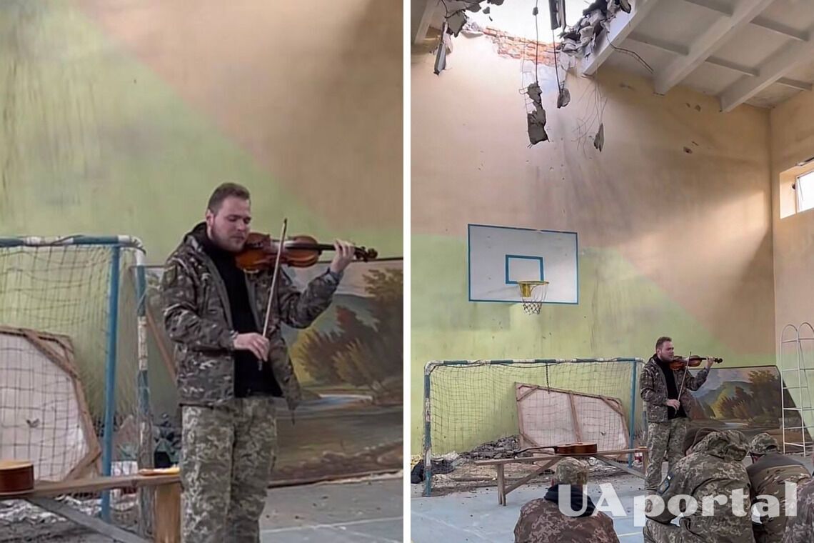 Боец ВСУ сыграл на скрипке известную украинскую песню и растрогал сети - видео