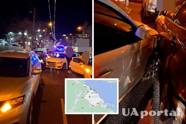 В Черкассах пьяный водитель легковушки устроил ДТП с пятью авто (фото)