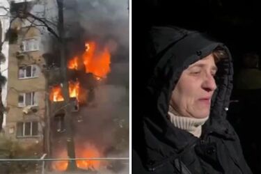 'Щоб їм кінець скоріше прийшов': мешканці будинку в Києві розповіли про влучання ракети (відео)