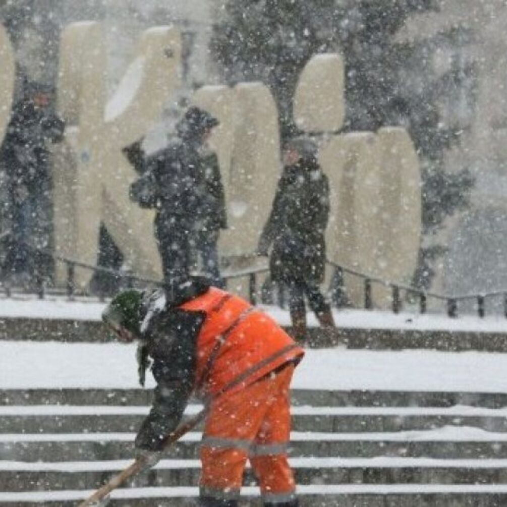 В Києві випав перший сніг (відео)