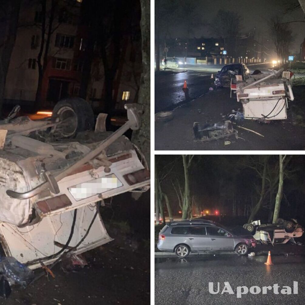 Від удару автівка перекинулася на дах: у Харкові сталася ДТП з постраждалими (фото)