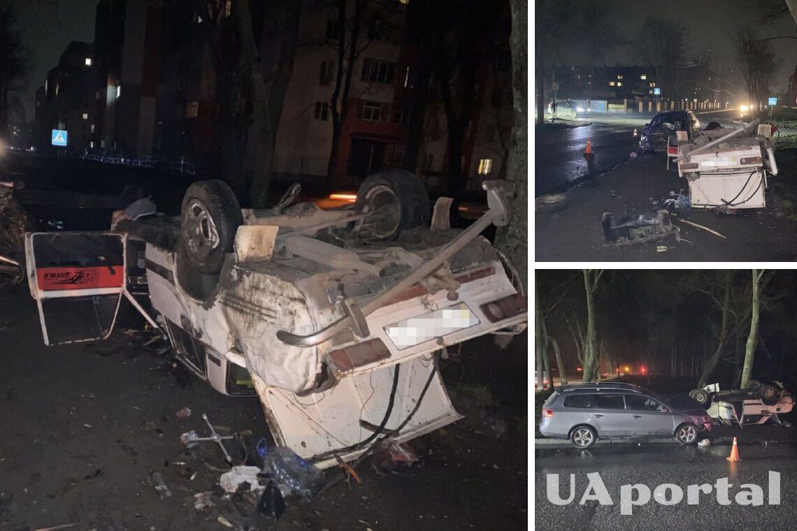 От удара автомобиль перевернулся на крышу: в Харькове произошло ДТП с пострадавшими (фото)