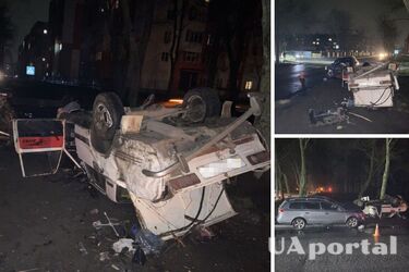 От удара автомобиль перевернулся на крышу: в Харькове произошло ДТП с пострадавшими (фото)