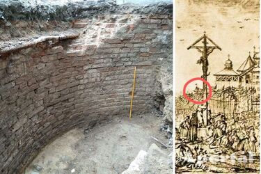 Археологи нашли на территории Софии Киевской остатки кирпичного сооружения 18 века