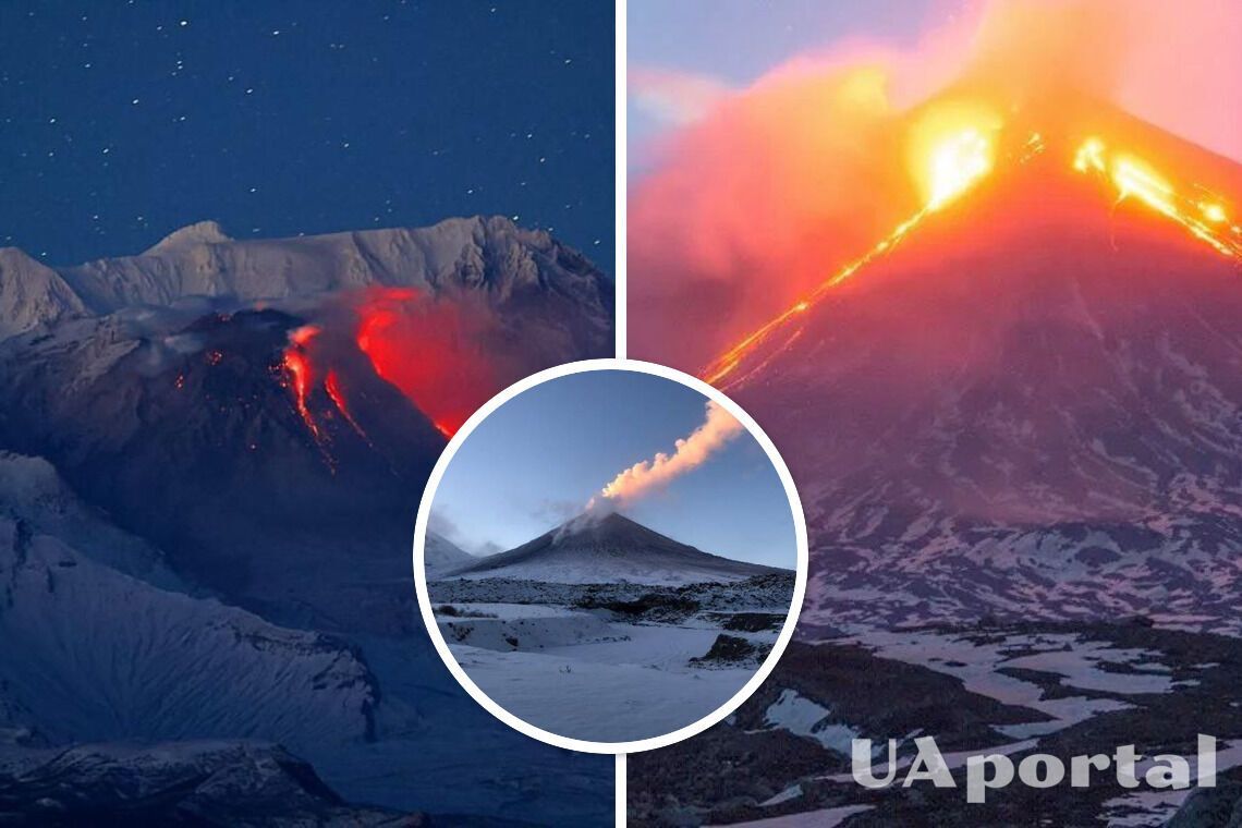 На россии одновременно начали извержение два вулкана (фото и видео)