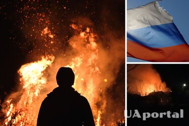 Під Мелітополем спалили російський прапор разом з будинком культури