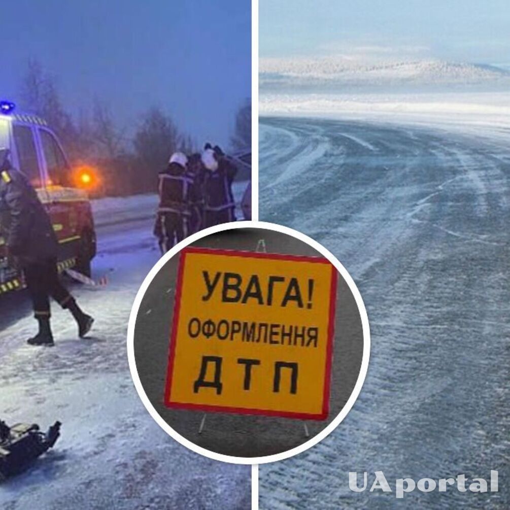 Масштабное ДТП в Киеве: на скользкой дороге столкнулись фура, грузовик и легковушка (фото)