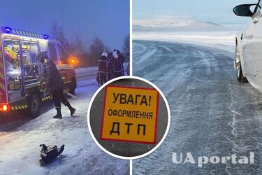 Масштабна ДТП у Києві: на слизькій дорозі зіткнулися фура, вантажівка та легковик (фото)