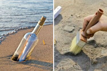 Древнюю записку нашли на дне бутылки