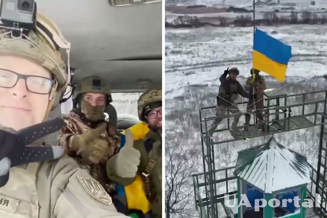 127 отдельная бригада терробороны подняла флаг на границе с россией в Харьковской области