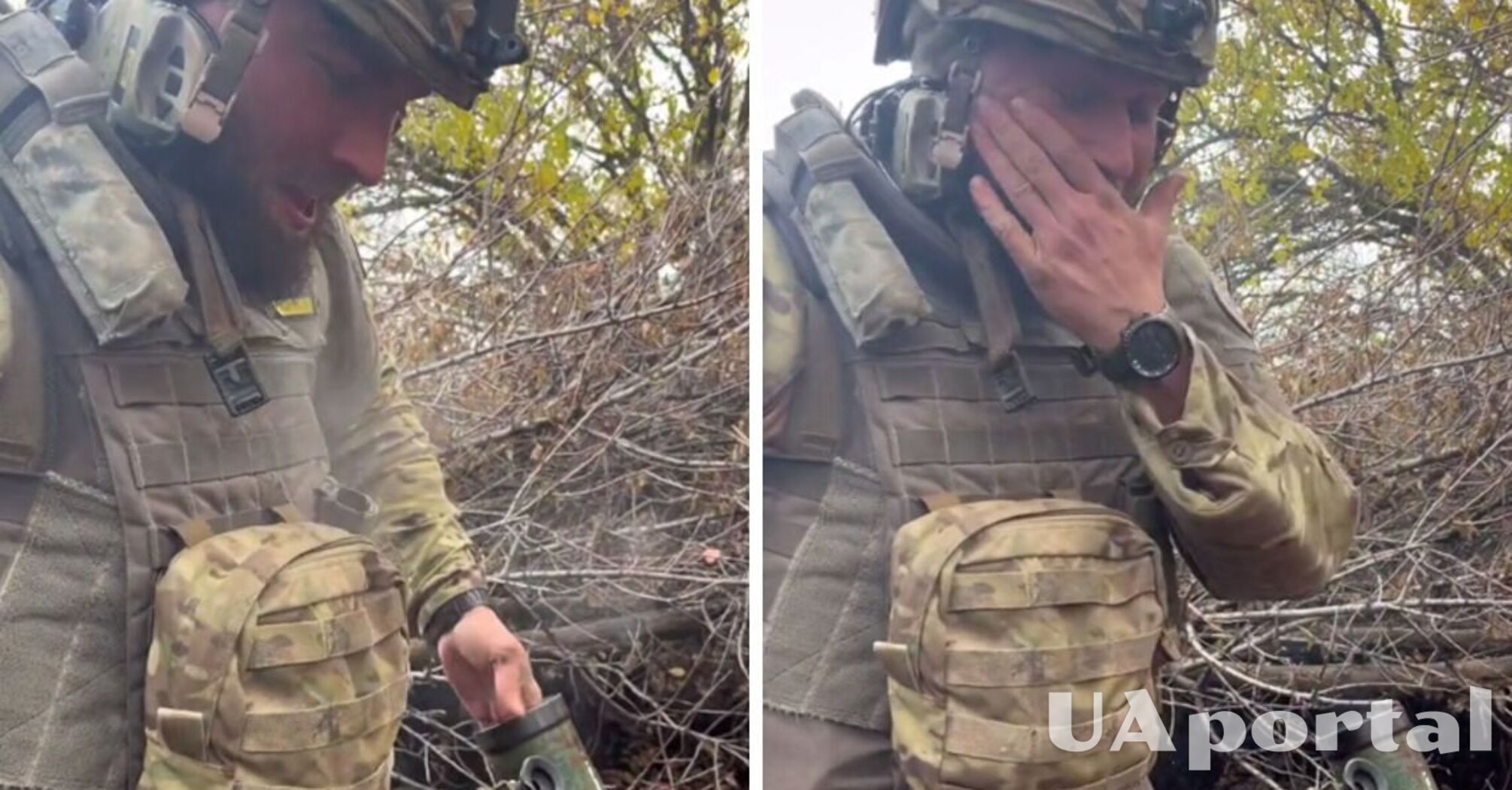 Украинские бойцы провели 'посвящение в минометчики' для своего побратима (забавное видео)