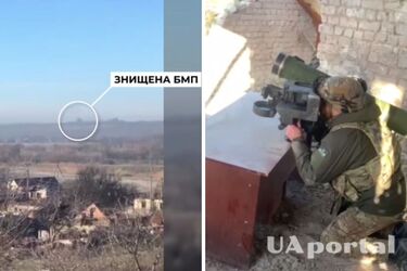 СБУ уничтожили БМП-2 оккупантов и до 12 человек пехоты выстрелом из javelin