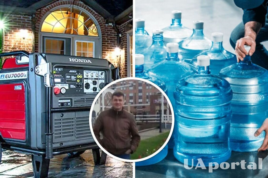 'Поклон родителям за сына': житель Киевщины бесплатно помогает соседям заряжать гаджеты и запасаться водой