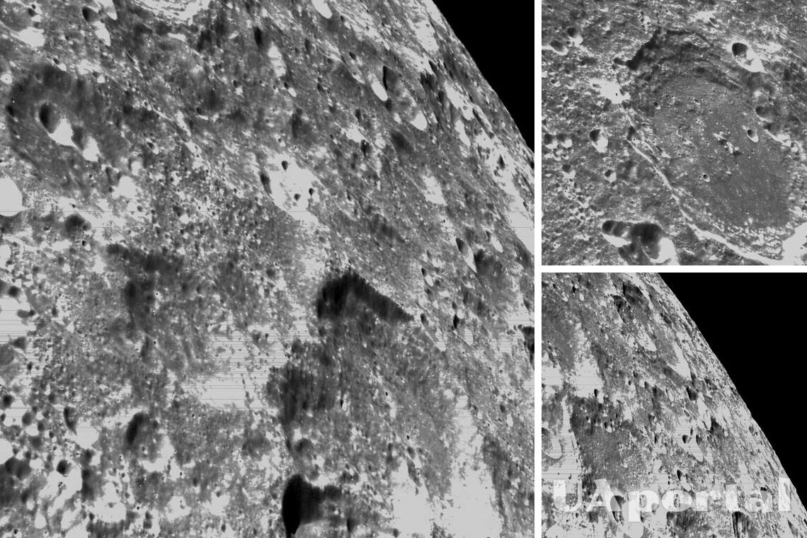 Фото поверхні та кратерів Місяця з корабля 'Оріон'