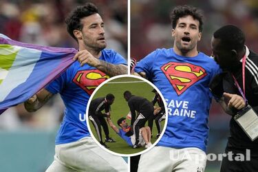 Під час матчу ЧС-2022 на поле вибіг активіст із закликом допомогти Україні