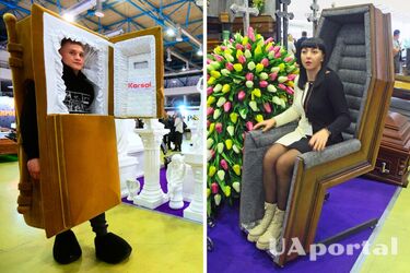 Некоторые образцы гробов с выставки