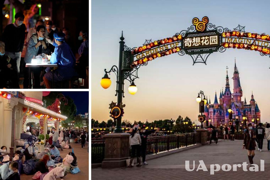 В Шанхае людей закрыли на локдаун в парке аттракционов Disney
