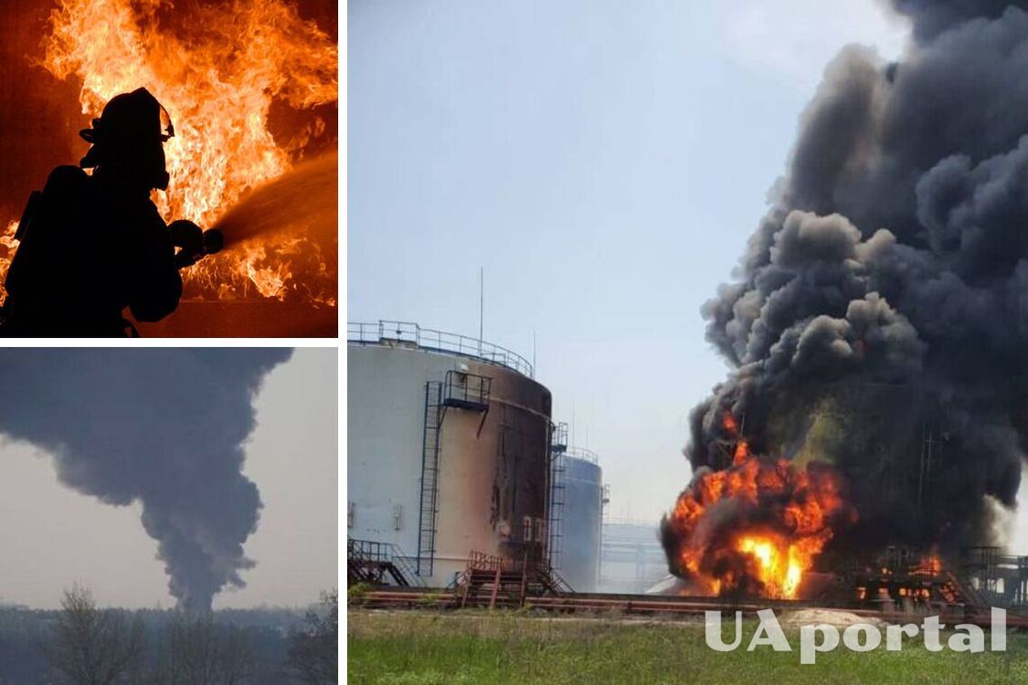 В Брянской области рф вспыхнул пожар: горят резервуары с нефтепродуктами (видео)