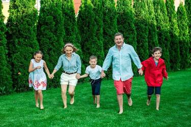 Євген Сморігін з сім'єю