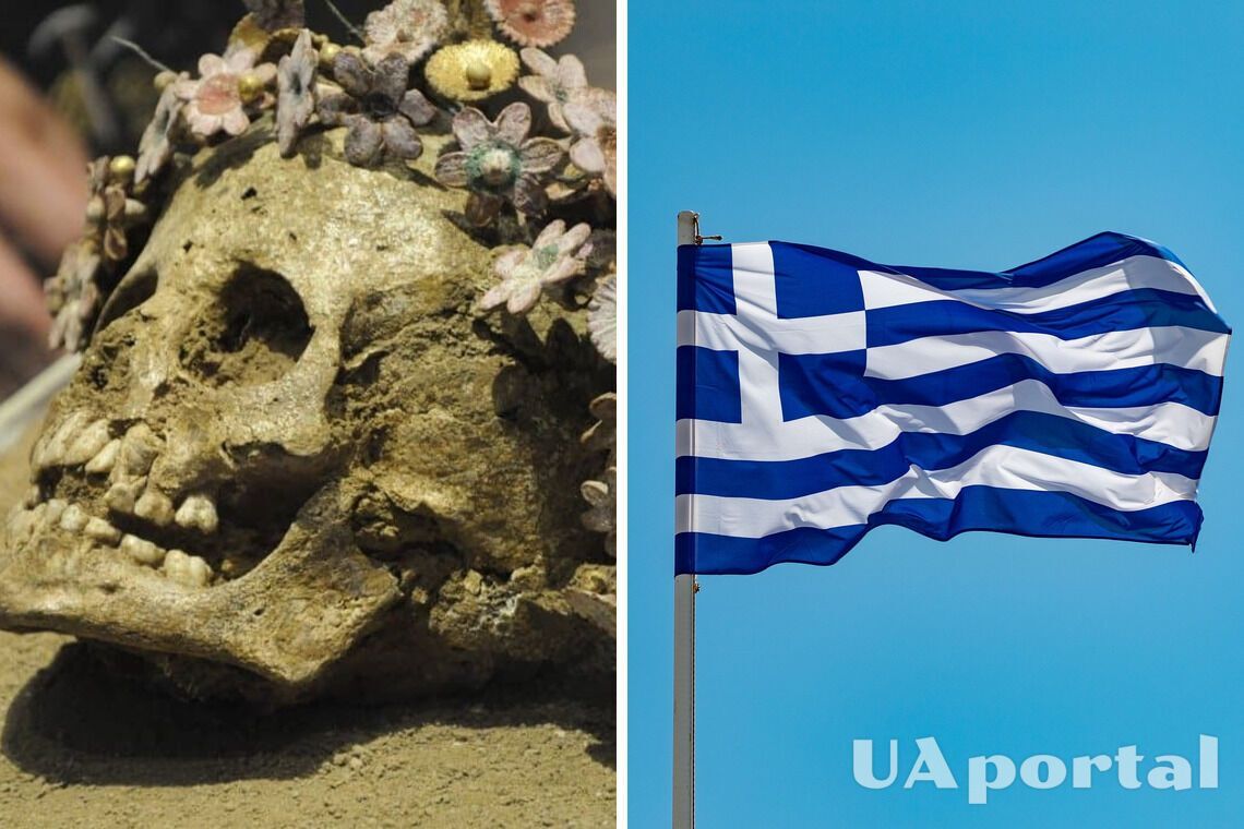 У Греції виявили череп дівчинки з вінком з керамічних квітів (фото)