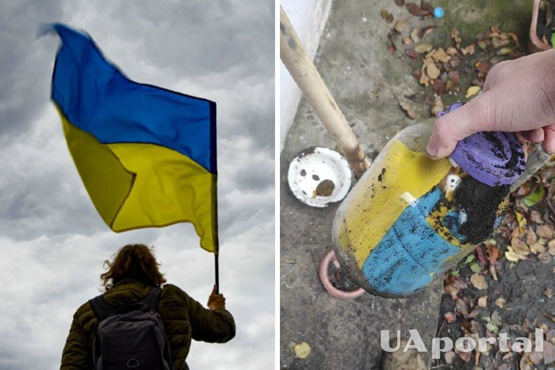 Житель села Харьковской области закопал украинские флаги, чтобы скрыть от оккупантов