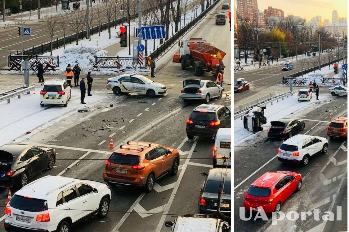 У Києві на проспекті Перемоги сталось масштабна ДТП з 5 автомобілями (фото, відео)