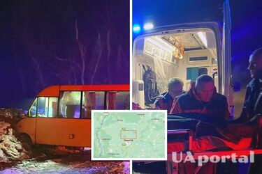Маршрутка въехала в блокпост возле Чернигова - ДТП с автобусом возле Чернигова