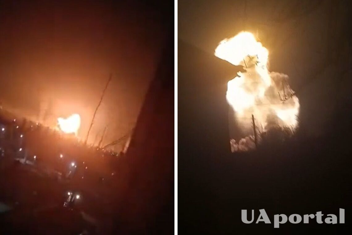 В сети показали взрыв на складе БК оккупантов в Ирмино Луганской области (видео)