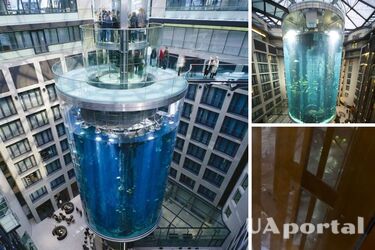Гігантський акваріум, який містив півтори тисячі риб, лопнув у готелі Берліну (відео)