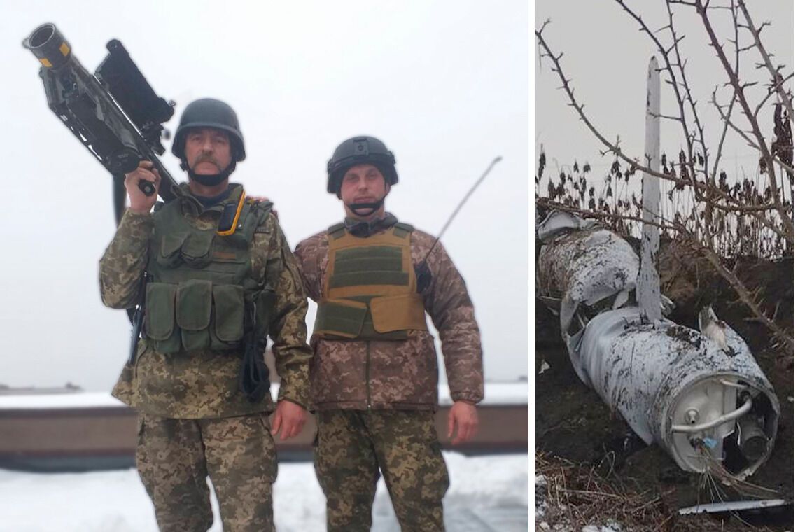 Зенитчики из президентской бригады показали фото сбитых с ПЗРК 'Stinger' ракет, летевших на Киев