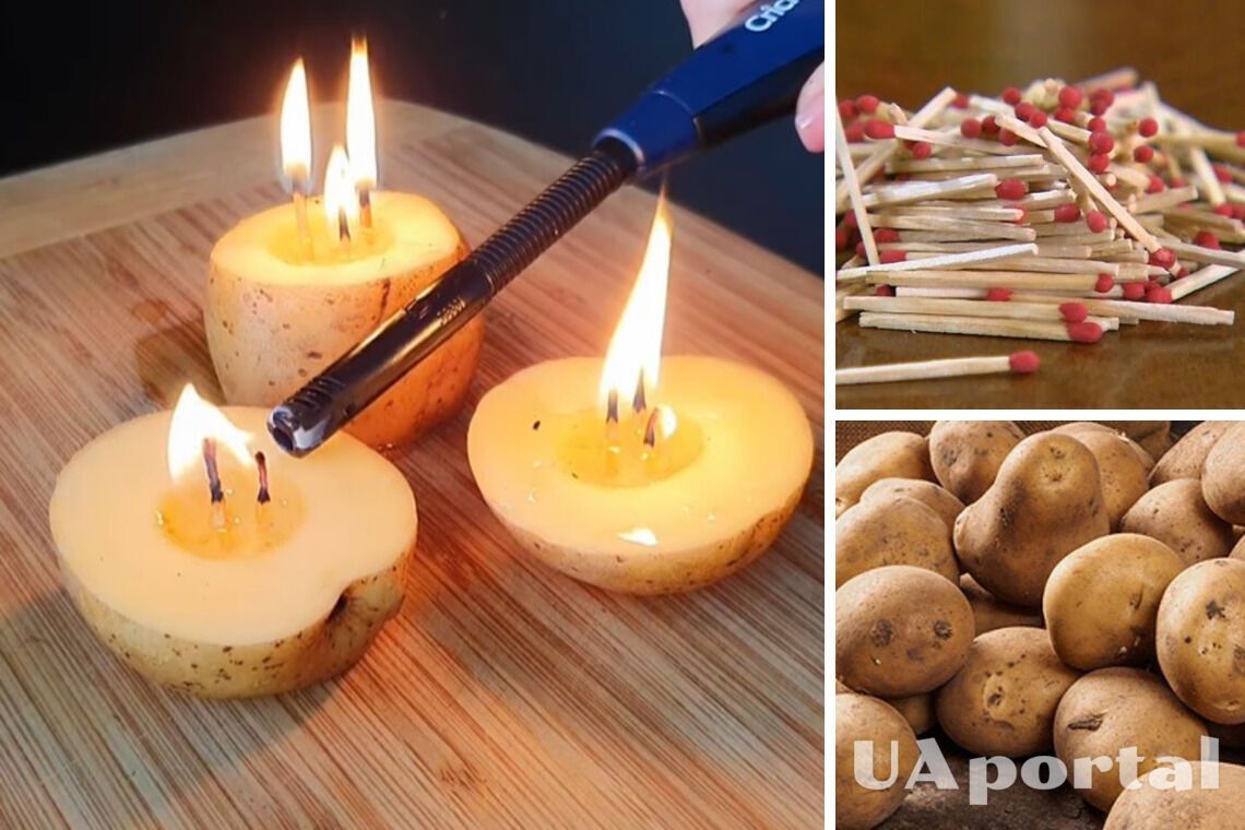 Свічка з картоплі: лайфхак, щоб побороти темряву