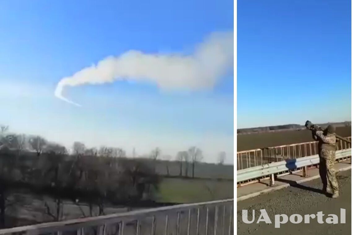 Украинские военные сбивают российскую крылатую ракету под Харьковом