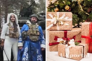 Святий Миколай на фронті в компанії Кролика