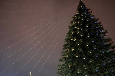 У Криму ялинку прикрасили в українських кольорах: окупанти шукають 'винуватців' (фото)