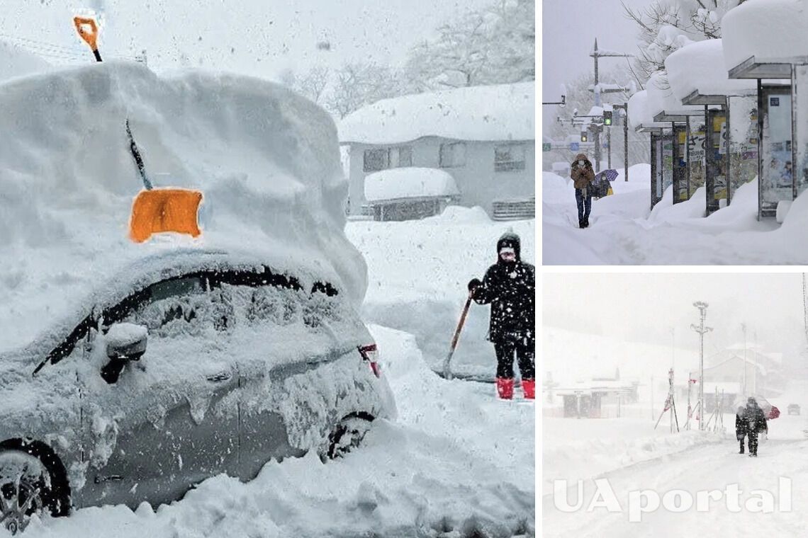 Рекордная снежная буря накрыла Японию
