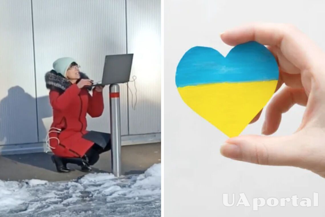 В Киеве украинская учительница провела урок для детей прямо на улице - видео