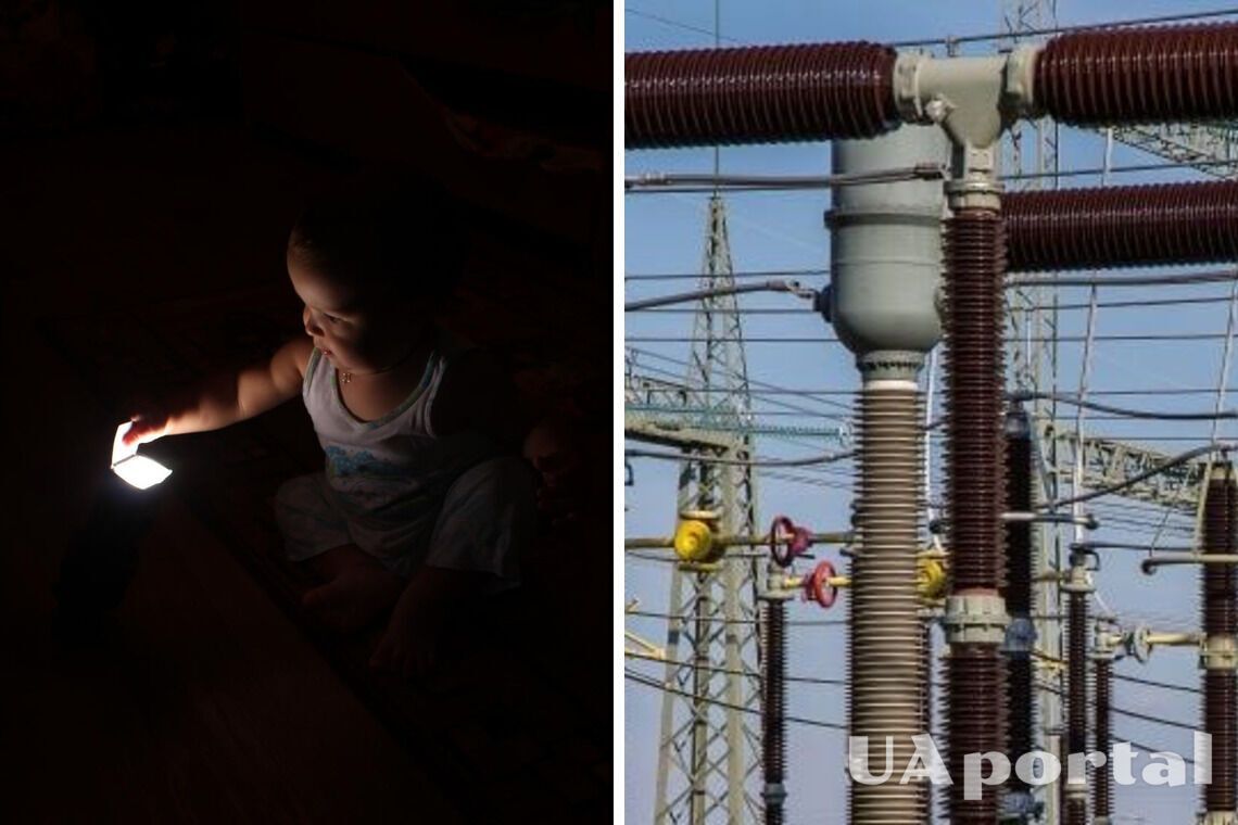 Ребенок в темноте во время отлючения электричества