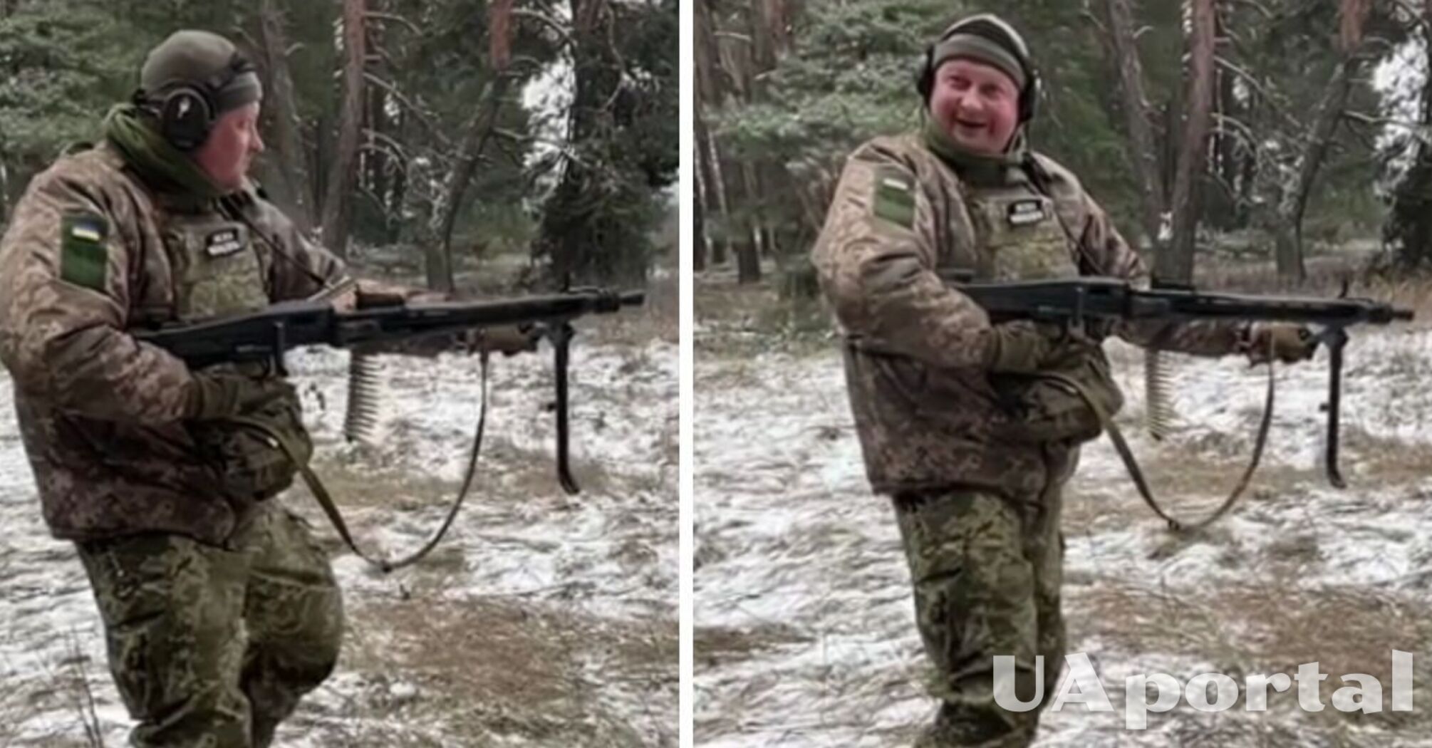 Український військовий стріляє з німецького кулемета MG-42